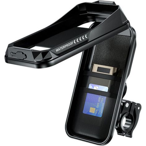 Support Téléphone Moto Étanche - Rotation 180° - Compatible Smartphones 4,7 À 6,8 Pouces - Montage Guidon - 1 Pièce (1/5)