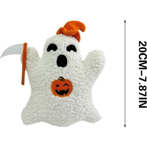 Coussin Fantôme - Décoration Halloween - Pour Canapé Chambre Salon Terrasse - 20 cm et 30 cm - 1 Pièce (1/3)