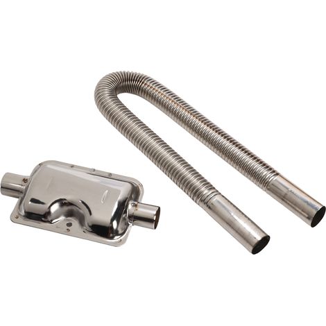 Tuyau d'échappement silencieux pour chauffage de parking, réservoir diesel acier inoxydable, flexible de ventilation 2,5cm diamètre intérieur 60cm (1/5)