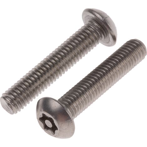 Vis de sécurité inviolable, M5 x 25mm, tête Bouton, en Acier Inoxydable A2 304 ( Prix pour Sachet de 50 )