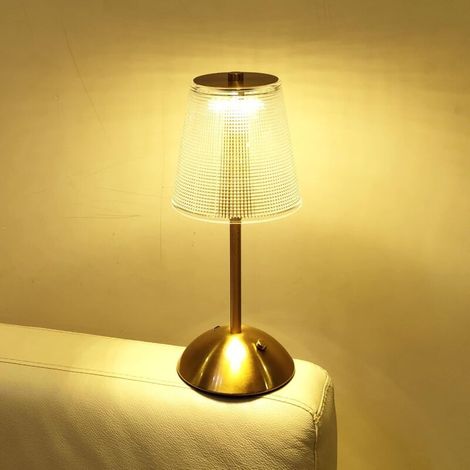 Lampe de table sans fil, lampe à piles rechargeable, 3 modes de couleur et lampe tactile LED à intensité variable (1/5)
