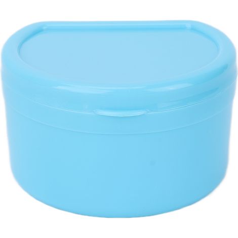 Étui pour prothèse dentaire avec filet, étui de rangement pour prothèse dentaire, étui pour appareil orthodontique, étui pour bagues, matériaux dentaires, bleu clair. (1/5)