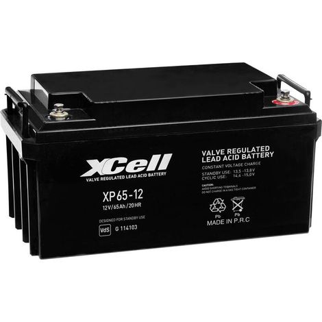 [NEUWERTIG] B-Ware XCELL Bleiakku Batterie Stromspeicher VDS wartungsfrei wiederaufladbar 12V 65AH (1/2)