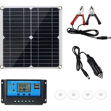 Kit Panneau Solaire 40W - Chargeur 12V 60A - Avec Contrleur De Charge - Pour Jardin Camping Toit (1/5)