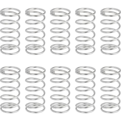 10pcs Compression Springs, Wire Diameter 1.2mm x 14mm OD x Length 30mm, 304 Stainless Steel Extension Spring, Pressure Spring, Ballpoint Pen for Home Repairs (1/5)