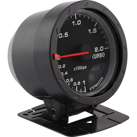 60-mm-LED-Ladedruckanzeige 0–200 kPa, schwarzes Universalgehäuse, Rennwagen (1/5)
