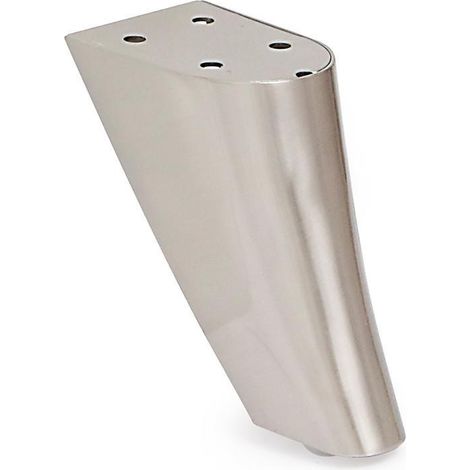 Q&Q pata metal kata h100 niquel satinado , La PATA METAL KATA H100 NIQUEL SAT es una pata de mueble o sofá de metal con acabado en níquel satinado y una altu (1/3)