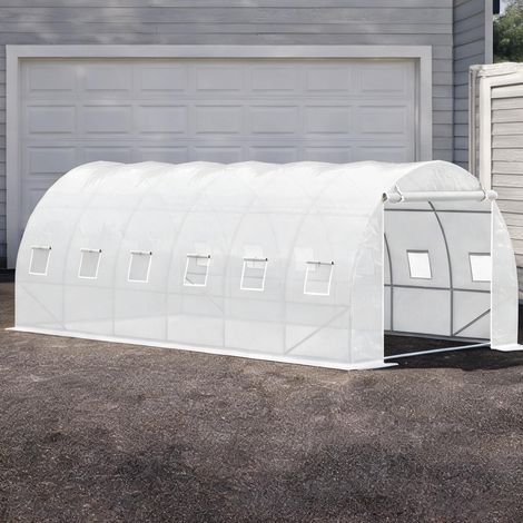 Serre de jardin blanco en pE métal Galvanizado 600 x 300 x 200 cm (1/5)