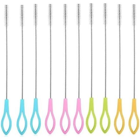 Brosses à Paille,10 PCS Tube Brosse de Nettoyage Brosse à Bouteilles Brosse Fine pour Nettoyer Les pailles Les Tubes Bouteille Becs (1/5)