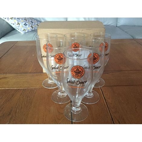 Saint-Omer - Lot de 6 verres à bière 25 cl - Neufs
