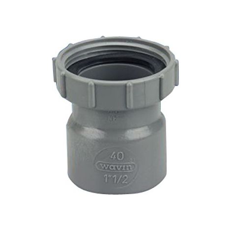 BUSSOLA PVC CON DADO PRIGIONE FEMMINA DIAMETRO 40 MM WAVIN WAVIN SLC - ANC