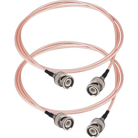 Câble Coaxial RG316 BNC Mâle vers BNC Mâle 1M – 50 Ohms Basse Perte Blindé Flexible pour Caméra Surveillance, Vidéosurveillance, Oscilloscope, Analyseur RF (1/5)