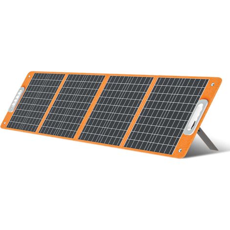 Flashfish 18V/100W Portable Foldable Solar Panel with DC Output, Suitable for Flashfish Portable Power Station for Mobile Phone/Tablet/Computer/Camping/RV/Travel, Orange, 100W (1/5)