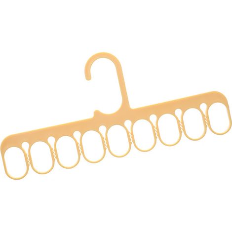 Kleiderbügel mit 9 Löchern, multifunktionaler Hängeständer für Schals, Socken und Hosen, gelb (1/5)