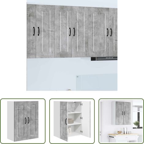 vidaXL Beton Grau - Küchenschrank Kalmar Beton Grau 60 x 31 x 80 cm Holzwerkstoff (1/5)