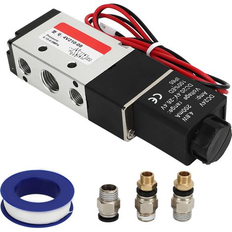 Elektrisches Magnetluftventil 4V210 08 5 Wege 2 Positionen zuverlässig langlebig für Auto (1/5)