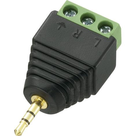 TRU COMPONENTS Klinken-Steckverbinder 2.5 mm Stecker, gerade Polzahl: 3 Stereo Schwarz 1 St.