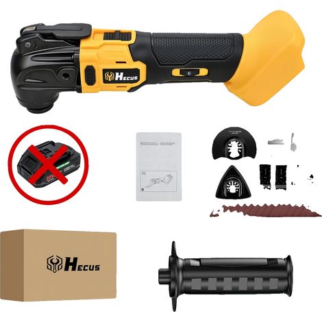Herramienta multioscilante, motor sin escobillas, 6 velocidades variables, sin batería, sin enchufe, enchufe europeo de 100V-240V. (1/2)