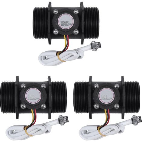 3X Capteur de DéBit D'Eau de DéBitmèTre de Turbine de DéBitmèTre de Turbine de Dn40 de 1,5 Pouces, ContrôLe de DéBit 5-150L / Min (1/5)