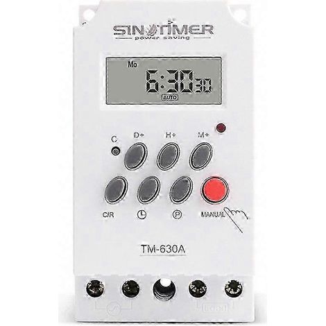 Interrupteur Horloge 30A Programmable 24H, Relais Haute Puissance 12V DC, Minuterie Commutable (1/5)