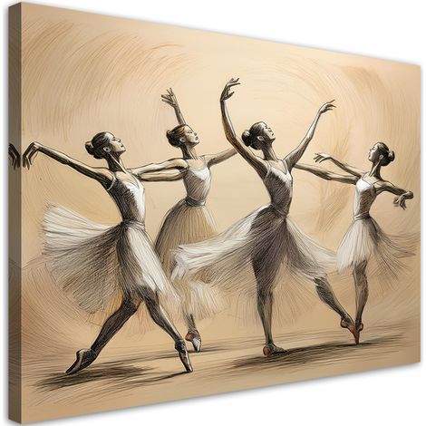 Quadro su tela, Ballerine d'epoca - 60x40 (1/5)