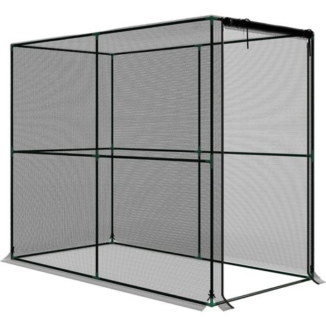 Cage à fruits, filet de protection pour plantes avec porte zippée, protection contre les oiseaux, les insectes et les petits animaux, noir (1/5)