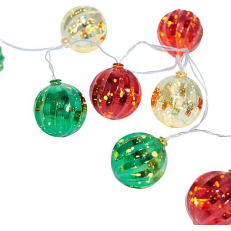 Multicoloured Christmas Ball Ornament String Lights (1/4)
