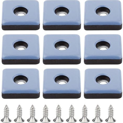 Patins Pour Meubles - Patins En PTFE 25 mm - Pour Sol Bois Carrelage Vinyle - Fixation Par Vis - Lot De 24