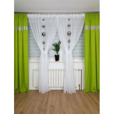 Rideau long en dentelle guipure 600/250 cm (1/3)