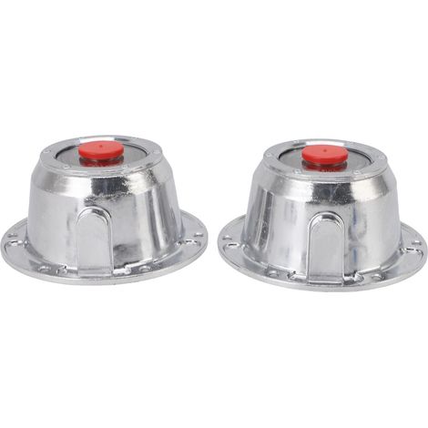 Enjoliveurs de remorque avec bouchons en caoutchouc et joint 3434195 6 trous de boulons enjoliveurs d'essieu en alliage d'aluminium de remplacement pour Spicer-Dana M10HK124 M10HK182. (1/4)