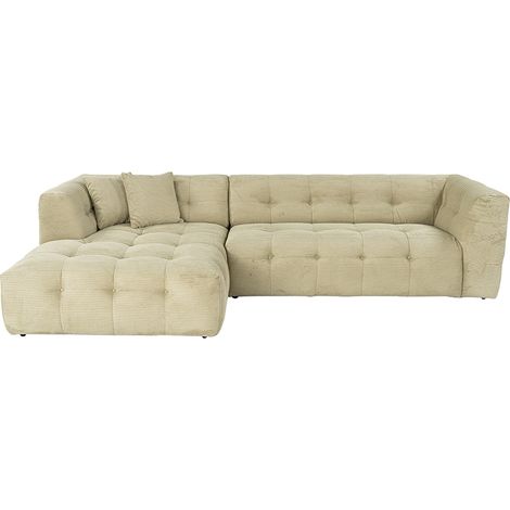 Sofá modular esquinero izquierdo de 4 plazas en terciopelo de pana Cady Velvet (1/5)