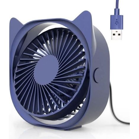 Mini ventilateur - ZHUODIKE - Portable - Silencieux - 3 vitesses - Alimentation USB-AquaForge (1/4)