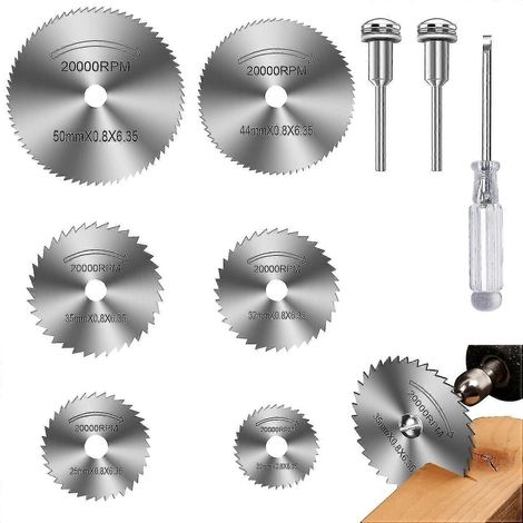 Lames de scie pour perceuse/outil rotatif Dremel, 6 disques de scie HSS, lames de coupe (1/3)