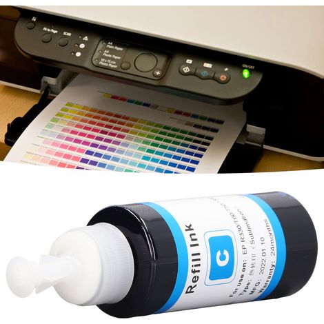 Encre de sublimation, encre d'impression numérique, encre de transfert thermique, encre de transfert par sublimation, cyan (1/5)