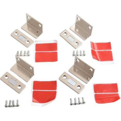Lot de 4 fermetures magnétiques ultra-minces en acier inoxydable (1/5)