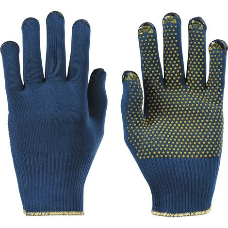 HONEYWELL Handschuhe PolyTRIX BN 914 Größe 9 blau/gelb EN 388 PSA-Kategorie II 10 Paar (1/4)
