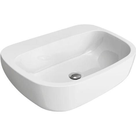 FLAMINIA - MONO' LAVABO SOSPESO O AD APPOGGIO 64 CM. IN CERAMICA BIANCO MN64L (1/4)