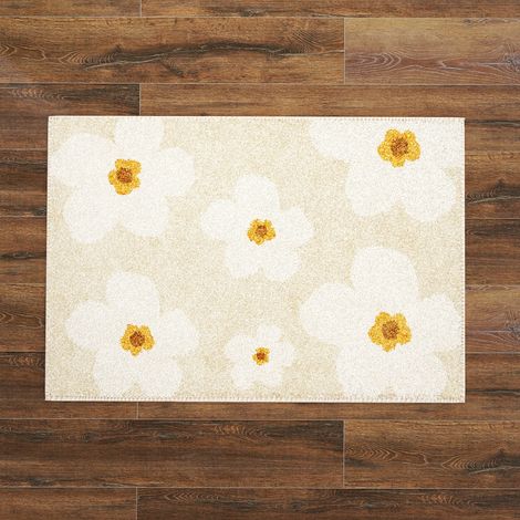 Tapis de bain à carreaux, absorbant, antidérapant, doux au toucher, paillasson de toilettes, tapis carré pour la maison - 40 x 60 cm (1/3)
