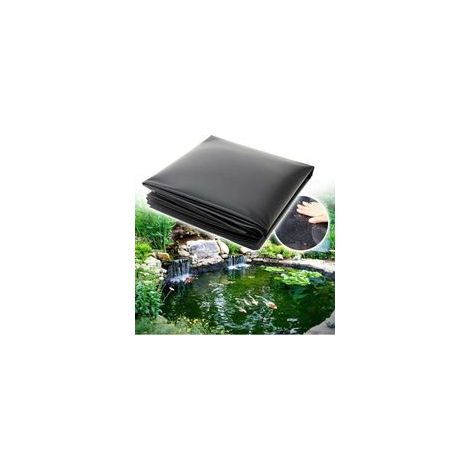 Bâche pour bassin à poissons, bâche pour piscine, bâche préfabriquée, adaptée aux étangs, au jardinage, 1 m x 1 m x 0,2 mm, noire (1/4)