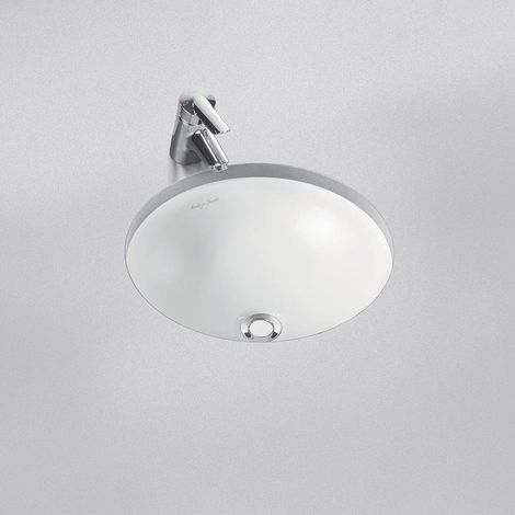 Armitage Shanks Contour 21 Round Under Countertop Basin with Overflow 480mm Wide - 0 Tap Hole (1/2)