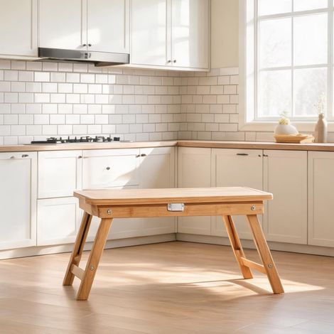 Table basse natural en bambou 55 x 35 x 32,5 cm (1/5)