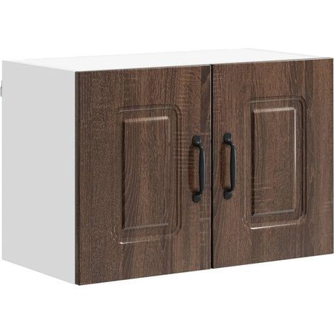 Armario de cocina rectangular moderno con gran espacio de almacenamiento 60 x 31 x 40 cm de madera contrachapada roble marrón 020053607 (1/5)