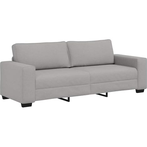 vidaXL Divano a 3 Posti Grigio Nuvola 180 cm in Tessuto (1/5)