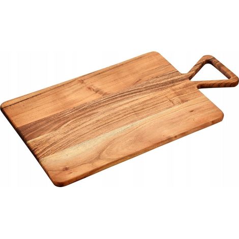 Tavoletta in acacia con manico 54x30x1,7 cm (1/2)
