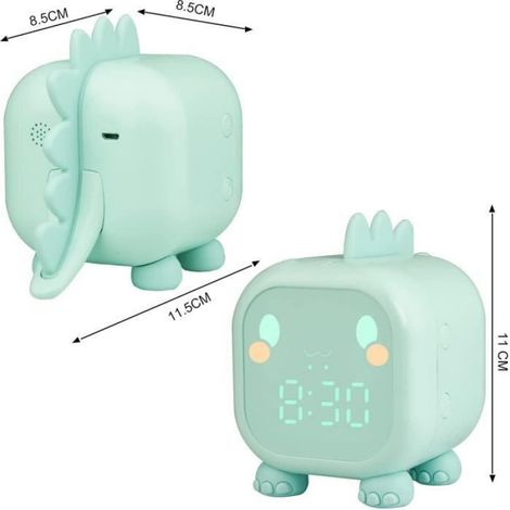 Réveil Enfant Dinosaure Lumineux - Marque - Modèle - Vert - Piles AAA - Pour Enfant de 3 ans et plus (1/4)