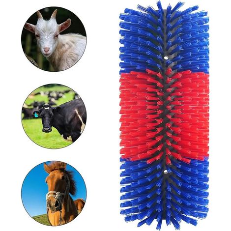Brosse à raser, brosse pour bétail, utilisée pour soulager les démangeaisons et assurer un nettoyage continu, soin des poils, brosse de récurage, convient aux chevaux, aux porcs et aux bovins. (1/4)