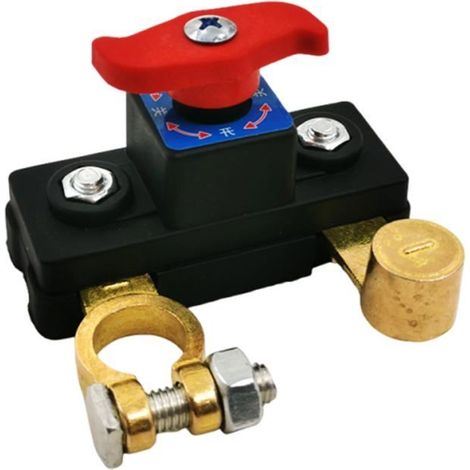 Disjoncteur de Batterie Coupe-Batterie 12V 24V,Cosses Auto Renforcées pour Camping-car, Bateau, Utilitaire,Plaqué cuivre (1/5)