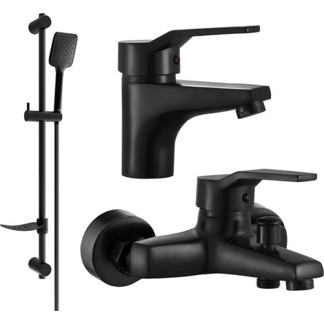 Mexen Caro DF62 ensemble de baignoire, noir - 746603DF62-70 (1/4)