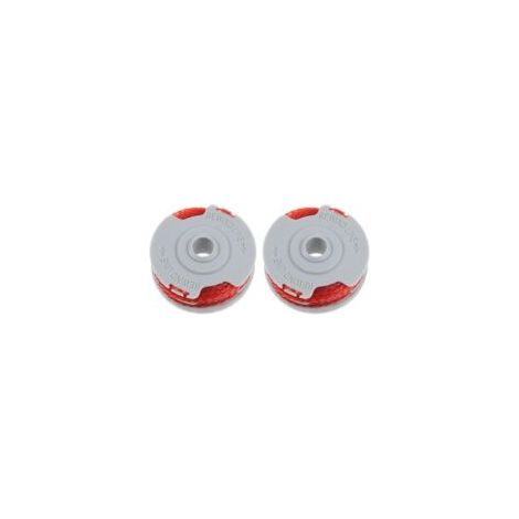 Pack de 2 bobinas de hilo para desbrozadoras Flymo, bobina doble con alimentación automática de hilo y compatible con Flymo FLY021/513937190 - Crezuo (1/4)