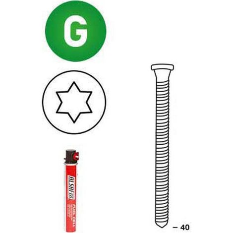 Clous-Vis Galvanisées en Bande 34° (Pack) - 40x40 mm + 1 Cartouche de Gaz - D-Work